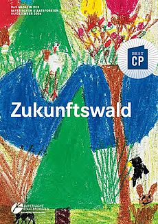 Titelbild des ersten Magazins der Bayerischen Staatsforsten (Kinderzeichnung)